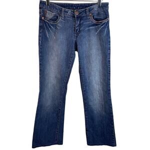 Bongo Distressed Bootcut Jeans With Whiskering Size 11